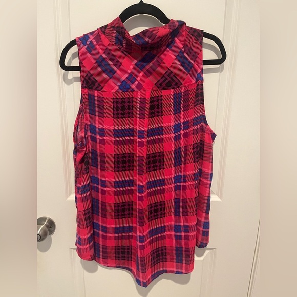 Torrid Pink and Blue Plaid Button-Up Top - Picture 4 of 4
